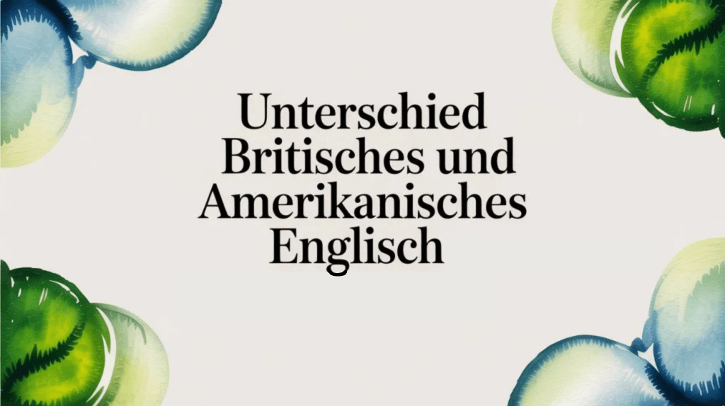 Unterschied britisches und amerikanisches&nbsp;Englisch